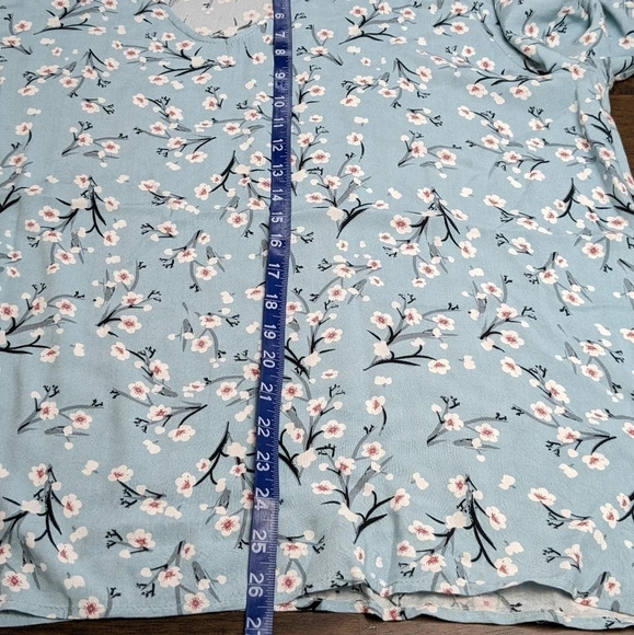 Long sleeve floral print blouse, 3XL - Picture 4 of 8